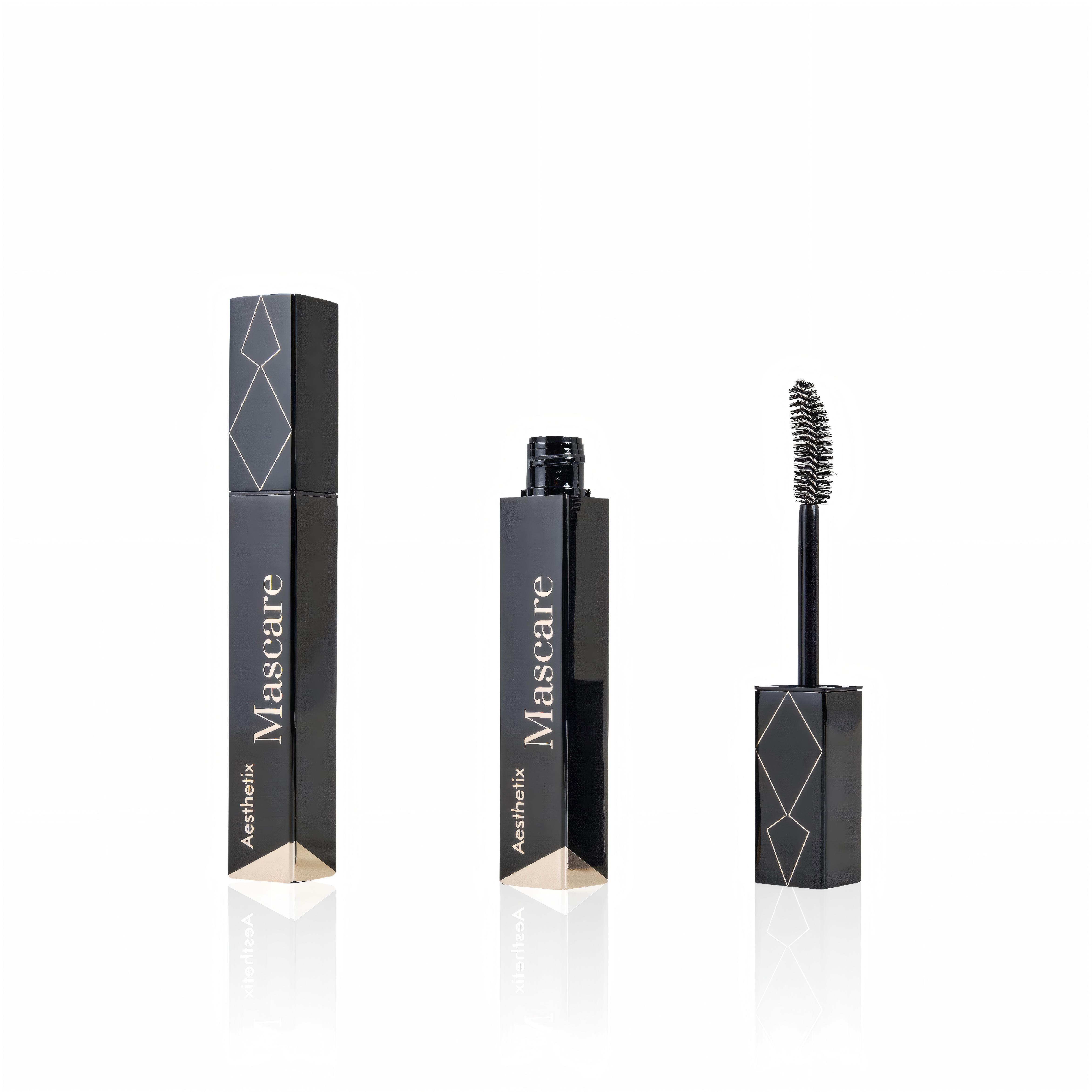 M17008 | 9ML Premium square aluminum black mascara bottle